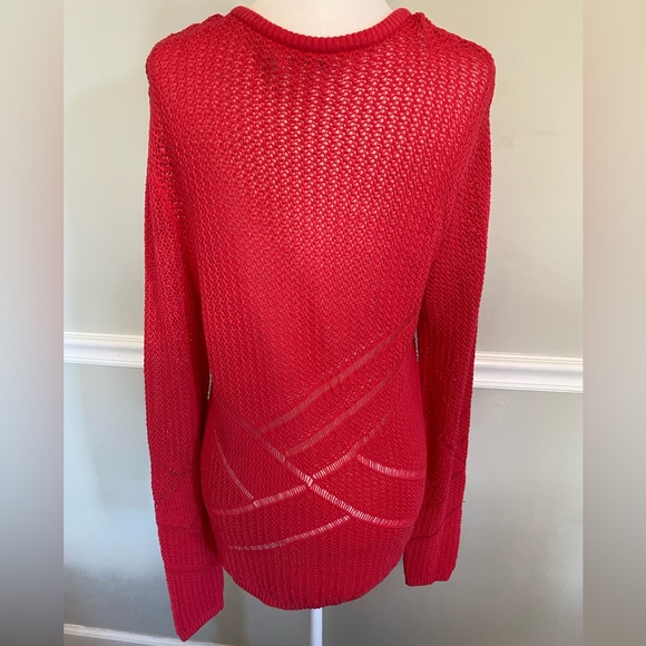 CALVIN KLEIN Knitted Bright Coral Sweater - Picture 2 of 5